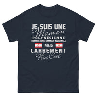Thumbnail for T-shirt Polynésie marine - maman polynésienne ultra cool