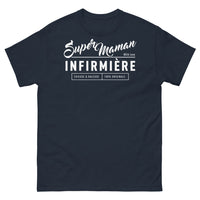 Thumbnail for T-shirt infirmière râleuse super maman marine - amour et fierté