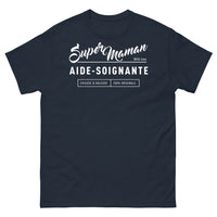 Thumbnail for T-shirt Super Maman Aide-Soignante marine - râleuse bienveillante