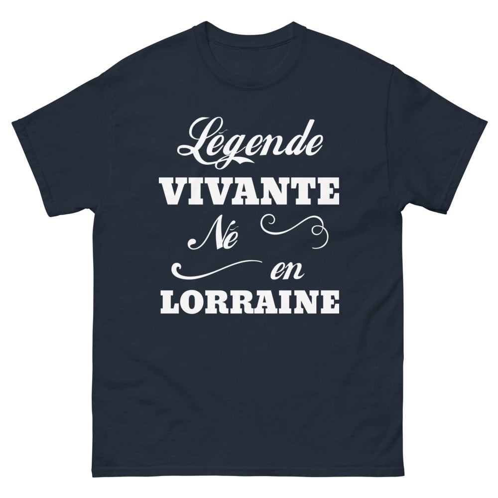 T-shirt Lorraine marine face - Légende vivante né en Lorraine