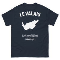 Thumbnail for T-shirt Valais marine - Là où mon histoire commence