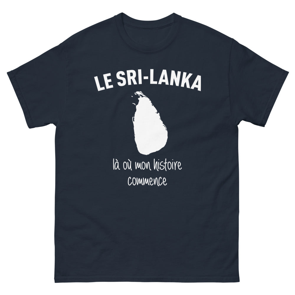 T-shirt Sri Lanka marine - Là où mon histoire commence