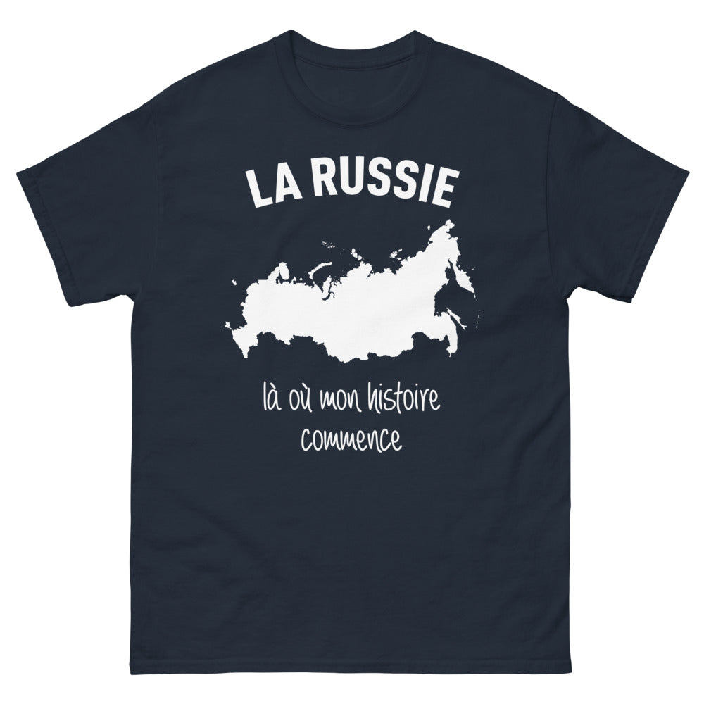 T-shirt La Russie marine - La Russie, là où mon histoire commence