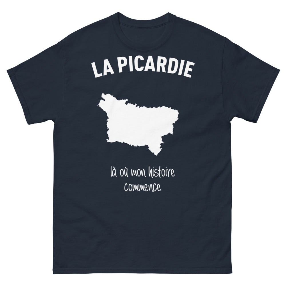 T-shirt Picardie marine - La Picardie, là où mon histoire commence