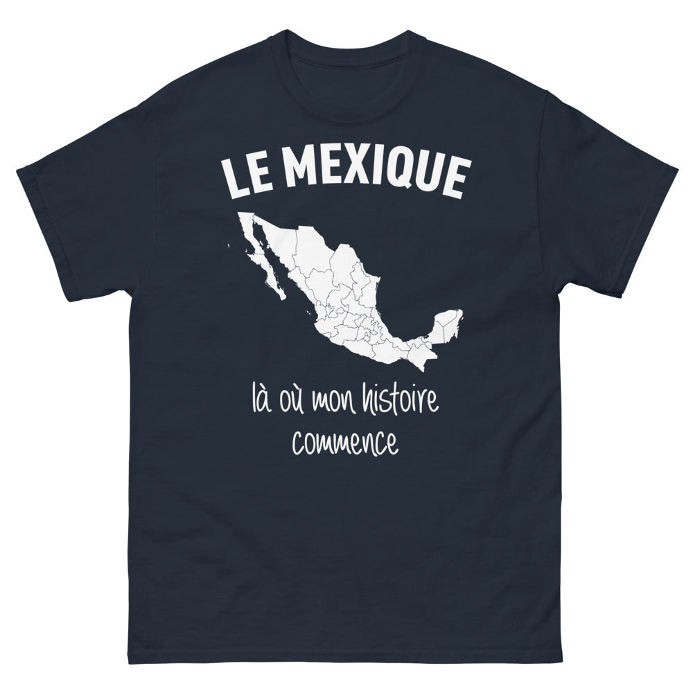T-shirt Mexique marine - Là où mon histoire commence