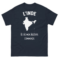 Thumbnail for T-shirt Inde marine - L'Inde, là où mon histoire commence