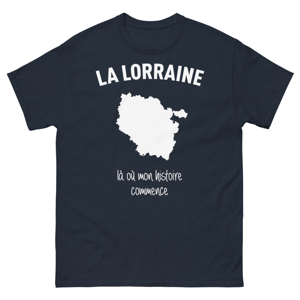 T-shirt La Lorraine marine face - là où mon histoire commence