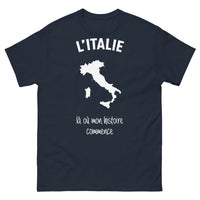 Thumbnail for T-shirt Italie marine - Là où mon histoire commence