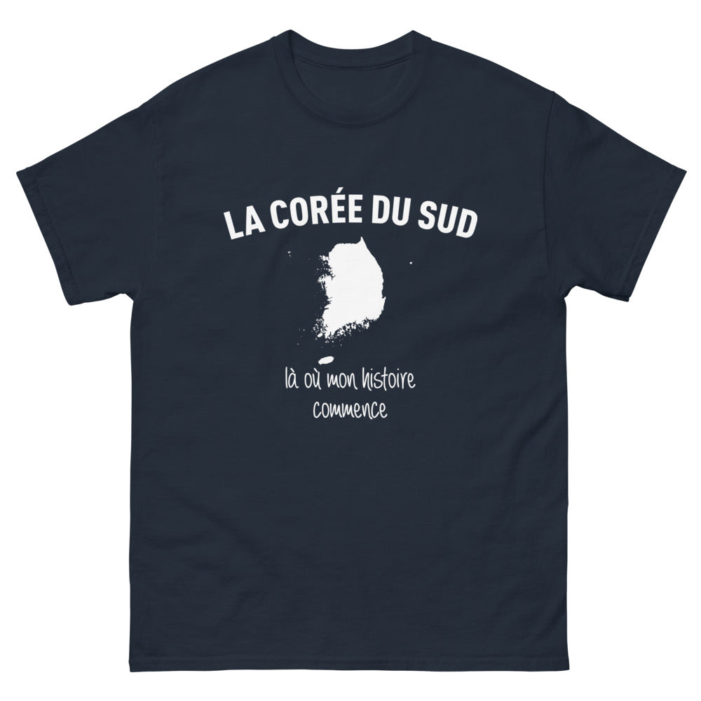 T-shirt La Corée du Sud marine - nostalgie et humour