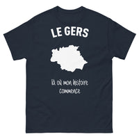 Thumbnail for T-shirt Gers marine face - Racines et fierté gersoises