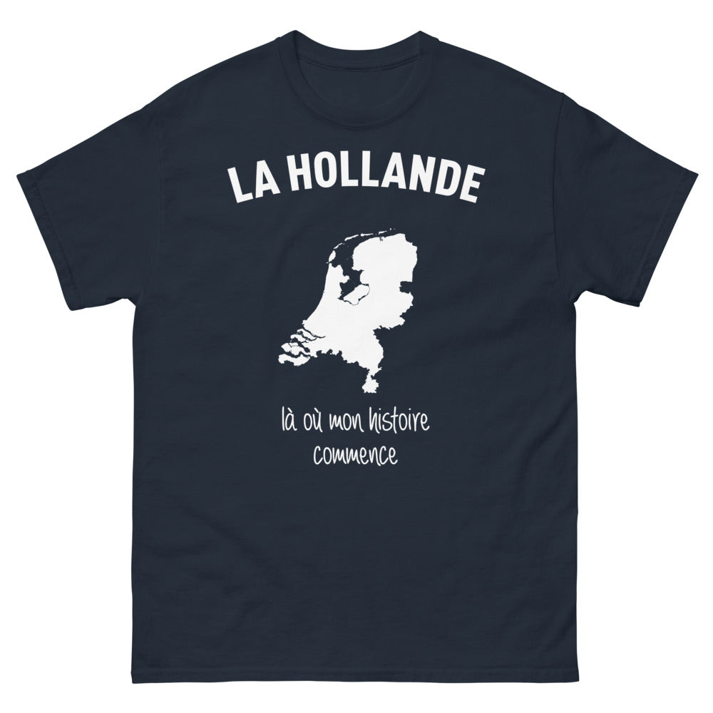 T-shirt La Hollande marine - racines hollandaises et humour