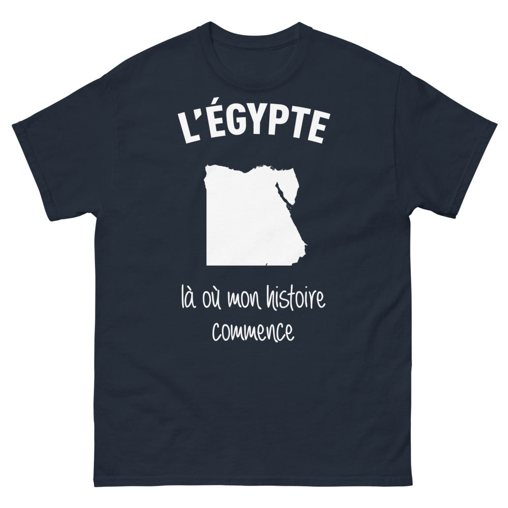 T-shirt Égypte marine - Là où mon histoire commence