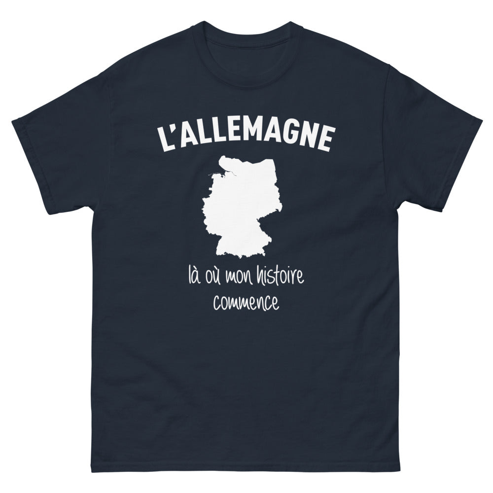 T-shirt Allemagne marine - Là où mon histoire commence