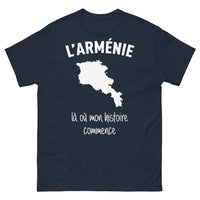 Thumbnail for T-shirt Arménie noir dos - Là où mon histoire commence