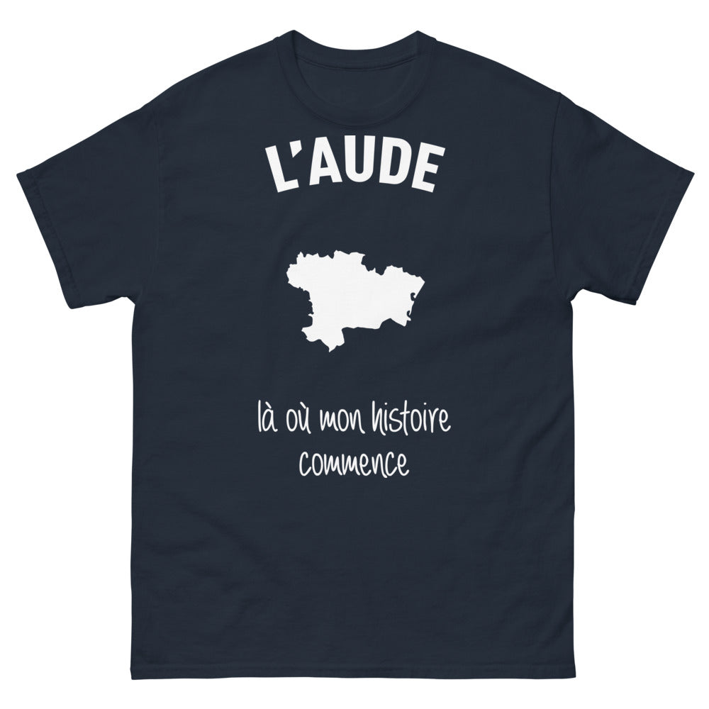 T-shirt L'Aude noir dos - L'Aude: mon histoire commence