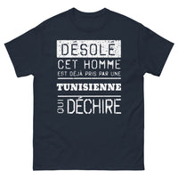 Thumbnail for T-shirt Tunisienne marine - Désolé, cet homme est déjà pris par une Tunisienne