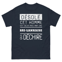 Thumbnail for T-shirt sri-lankais marine - Cet homme est déjà pris par une Sri-Lankaise