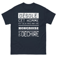 Thumbnail for T-shirt Hongrois marine - Désolé, cet homme est déjà pris