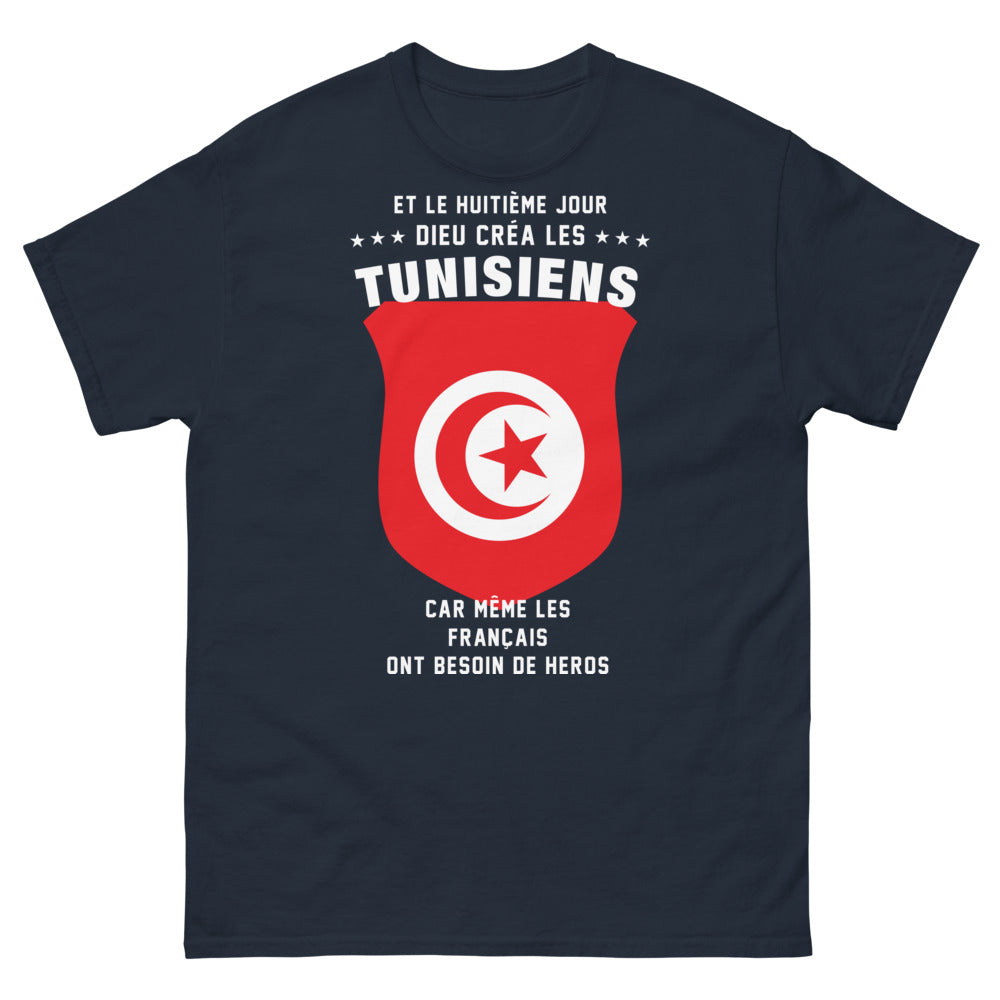 T-shirt Tunisiens marine - Et Dieu créa les Tunisiens