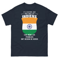 Thumbnail for T-shirt Indien marine - et le huitième jour, Dieu créa les Indiens