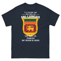 Thumbnail for T-shirt Sri Lankais marine - Héros huitième jour