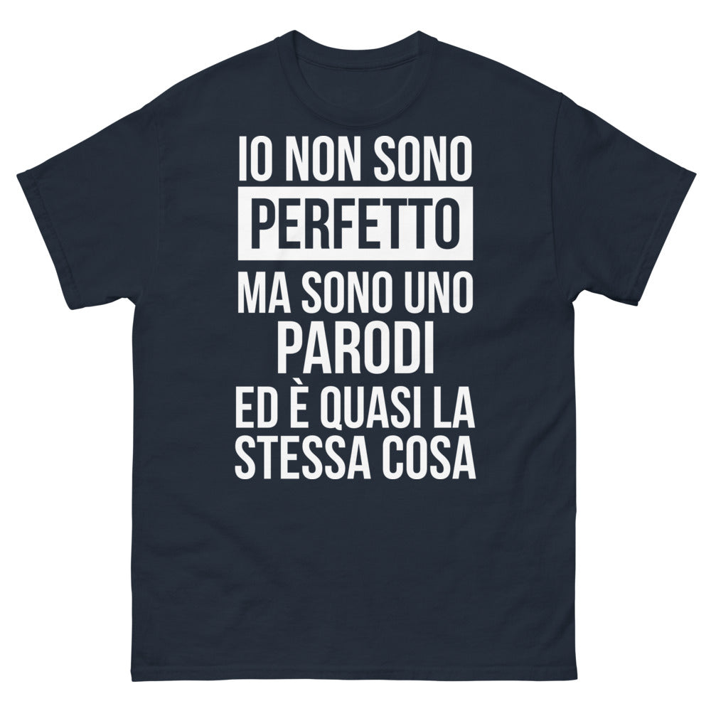 Maglietta Parodi blu navy - Io non sono perfetto ma sono Parodi