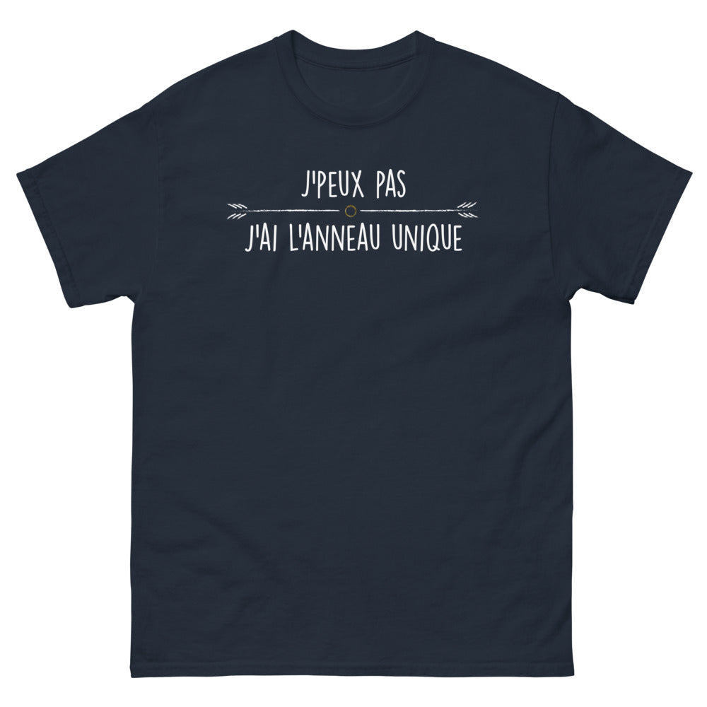 T-shirt Tolkien marine - Je peux pas j'ai l'anneau unique
