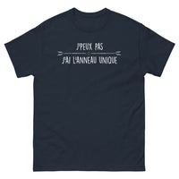 Thumbnail for T-shirt Tolkien marine - Je peux pas j'ai l'anneau unique