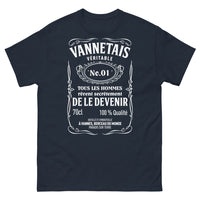 Thumbnail for T-shirt Vannetais noir dos - texte tous les hommes rêvent secrètement de devenir
