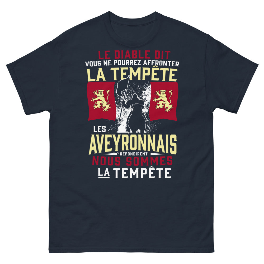 T-shirt Aveyronnais marine - Affrontez la tempête