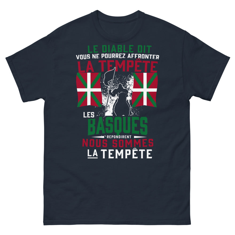 T-shirt Basques marine - Les Basques répondent à la tempête
