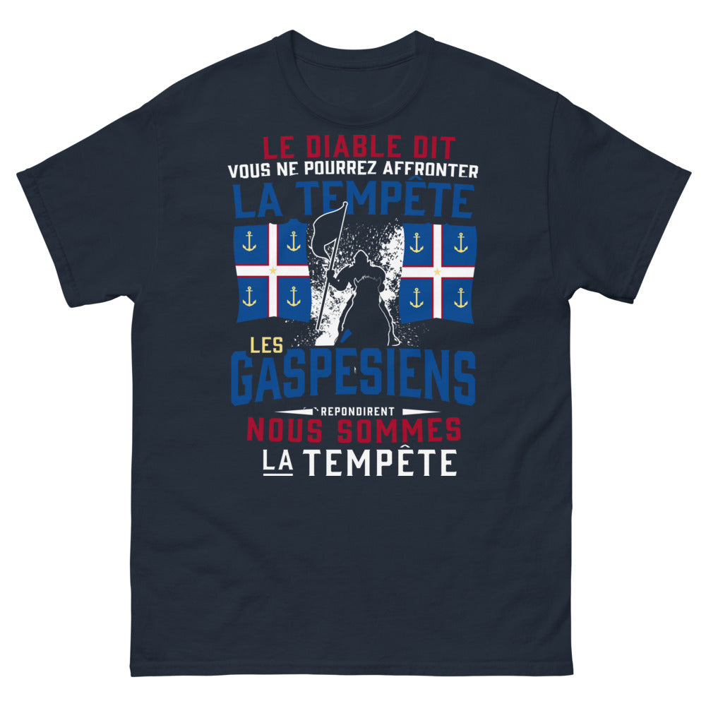 T-shirt Gaspésie marine face - esprit indomptable