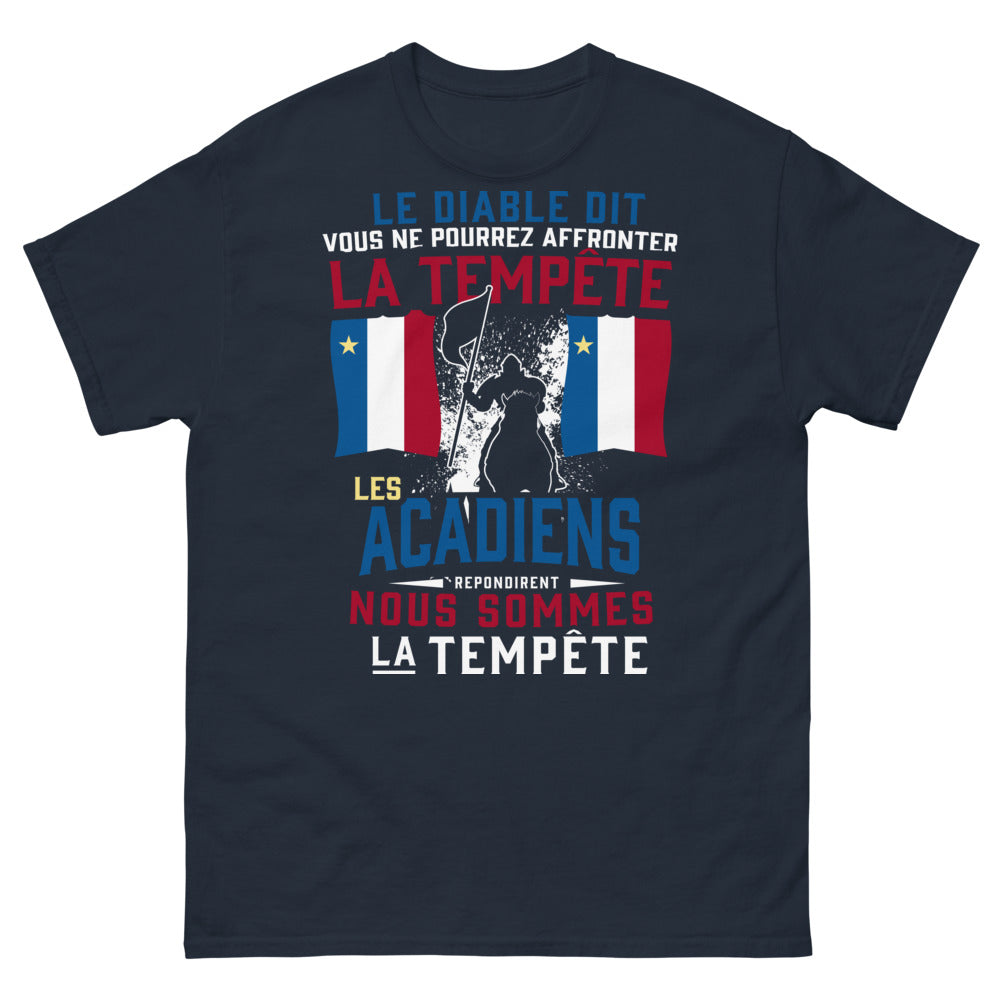 T-shirt Tempête des Acadiens marine - Nous sommes la tempête