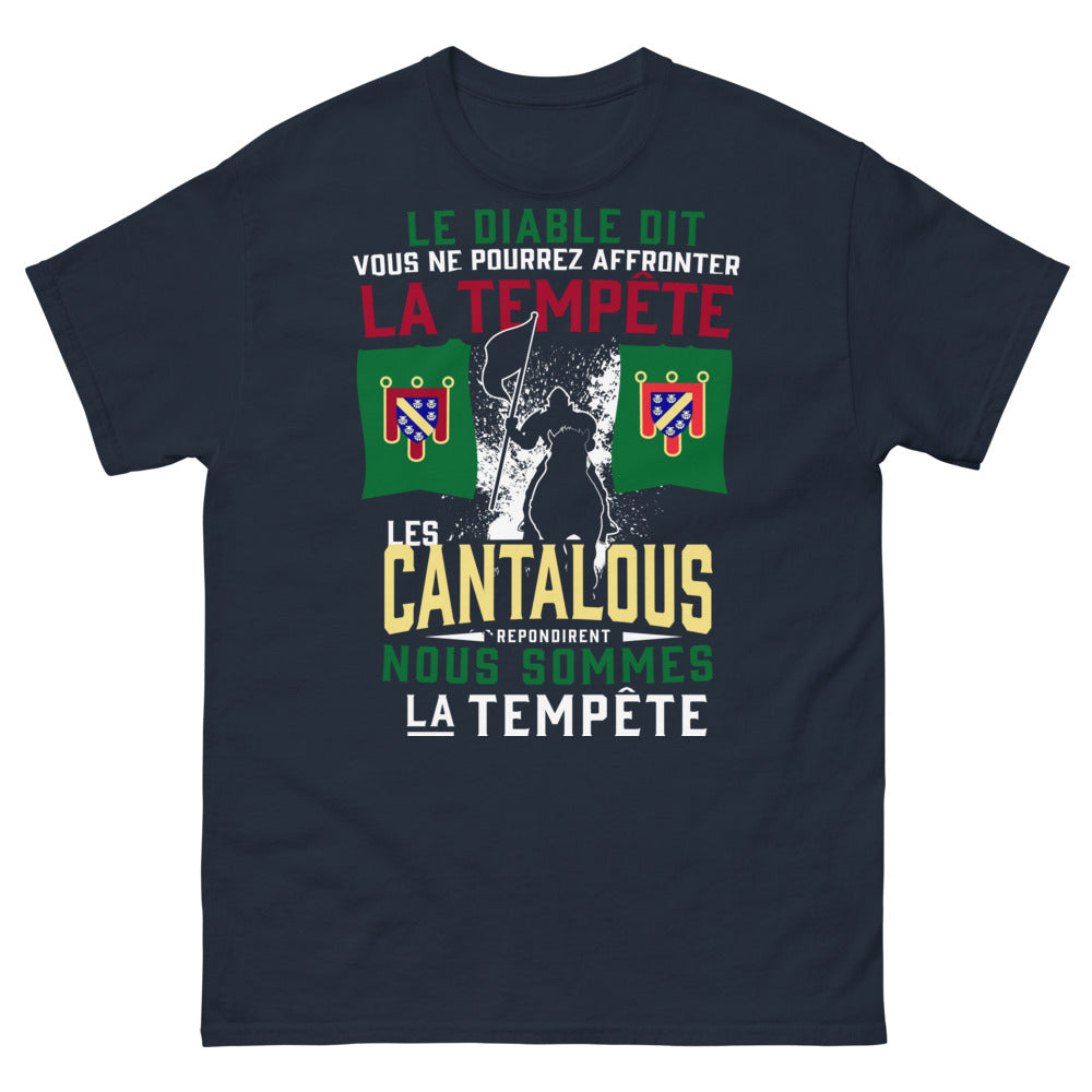T-shirt Les Cantalous marine - tempête auvergnate