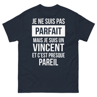Thumbnail for T-shirt Vincent marine face - prénom Vincent