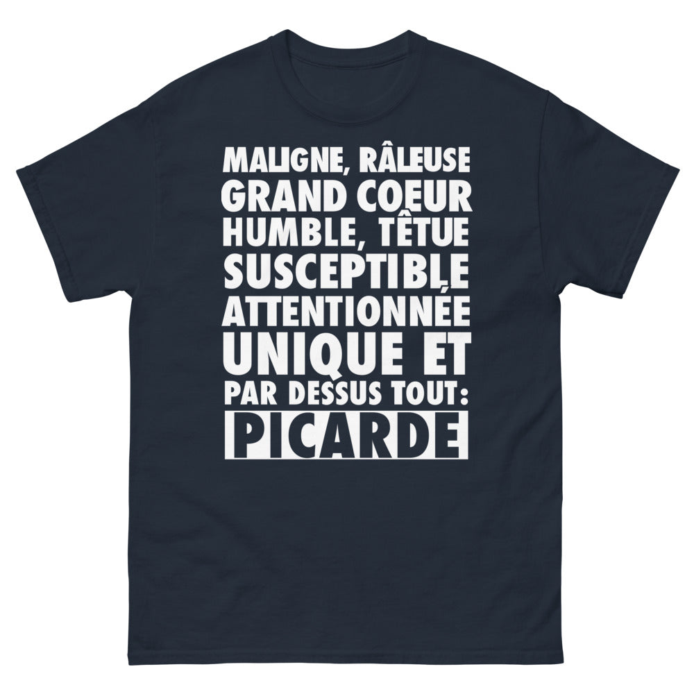 T-shirt Picarde marine - humour régional