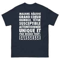 Thumbnail for T-shirt Suisse marine - humour helvète et râleuses fières