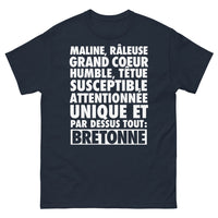 Thumbnail for T-shirt Bretagne bleu marine - Maline et râleuse, grand cœur bretonne
