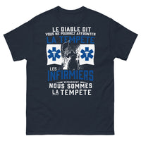 Thumbnail for T-shirt infirmiers marine - nous sommes la tempête