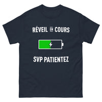 Thumbnail for T-shirt réveil en cours marine - réveil en cours svp patientez