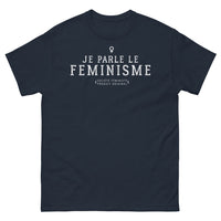 Thumbnail for T-shirt Société féministe bleu marine - Je parle le féminisme