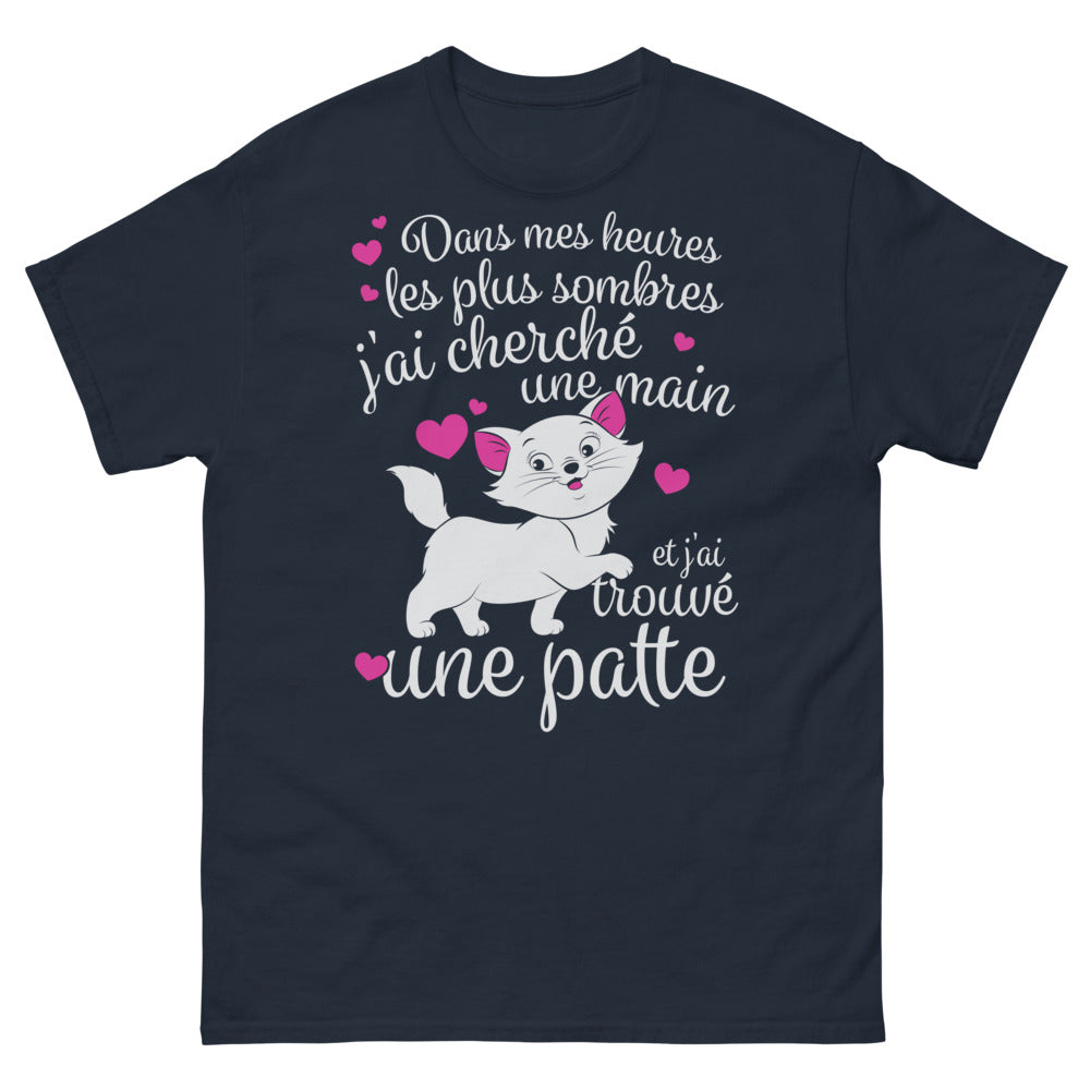 T-shirt Dans mes heures sombres marine - patte et sourire