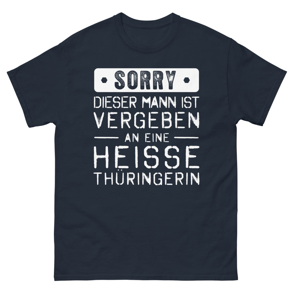 T-Shirt Thüringen Marineblau - Entschuldigung, dieser Mann ist vergeben