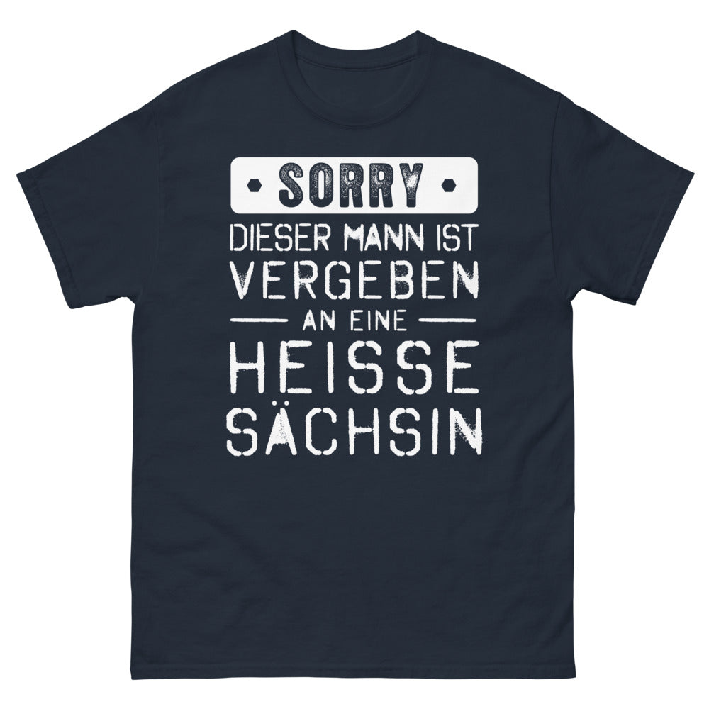 T-Shirt Sachsen Marine - Verlobt mit einer heißten Sächsin