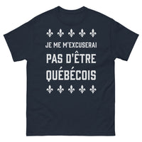 Thumbnail for T-shirt Québec marine - Je ne m'excuserai pas
