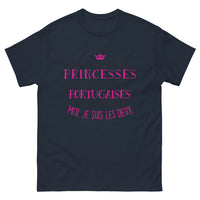 Thumbnail for T-shirt Portugaises et Princesses marine - double rêve royal et portugais