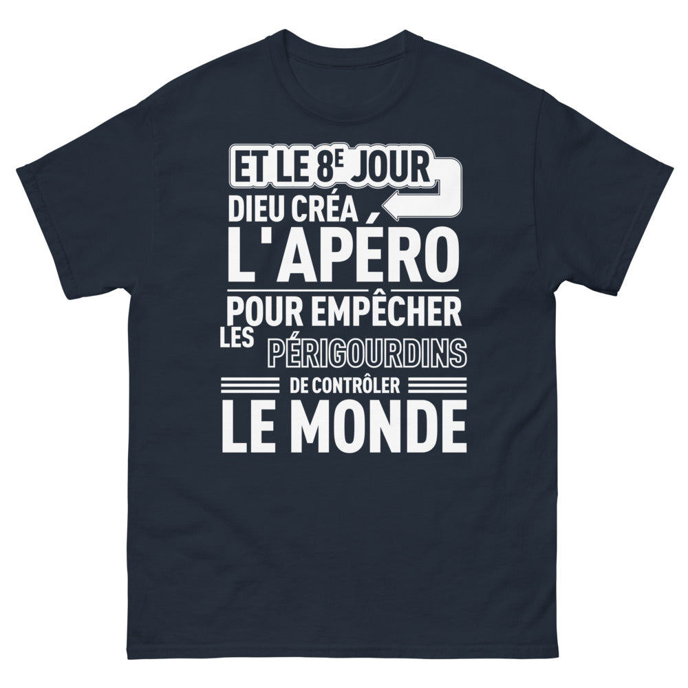 T-shirt périgourdin marine - Apéro empêcheur de monde