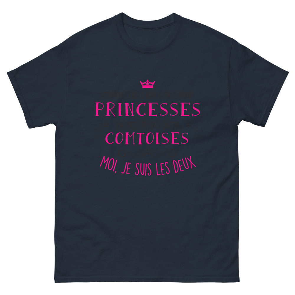 T-shirt Franche-Comté marine - princesse comtoise fière