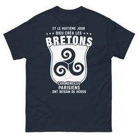 Thumbnail for T-shirt Bretons bleu marine - humour et fierté