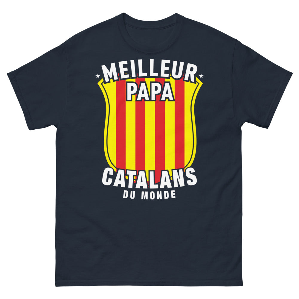 T-shirt Catalans marine - Meilleur papa catalan du monde